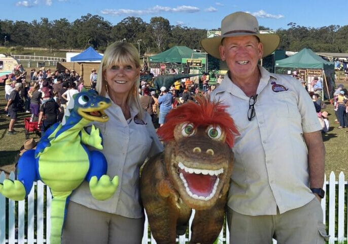 Ozzie and Tickles with the crew new background